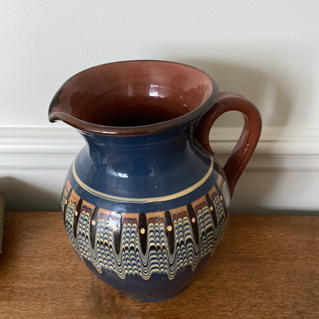 Troyan pottery jug - blue