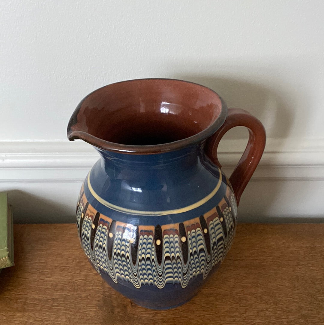 Troyan pottery jug - blue